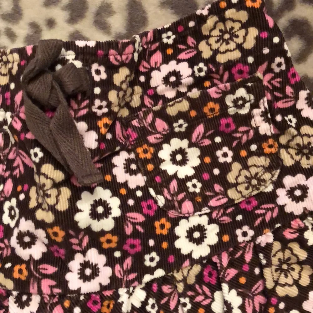 Carter’s Brown Floral Corduroy Skirt Size 24 months girls